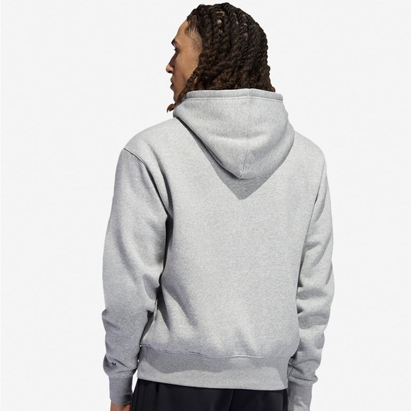 Adidas Originals Men’s Logo Play Pullover Hoodie Size Large H31324 NWT Grey. - Picture 3 of 4